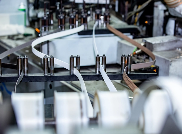 Einfädelungsmaschiene für Fronten- & Möbelteillösung um Kunsstoffblenden anzubringen